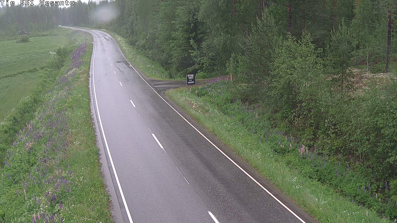 Weather Camera Image Väg 551 Vesanto Löttökorpi, Vesanto, Pohjois-Savo