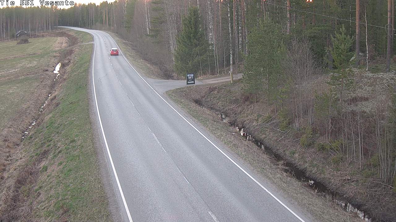 Weather Camera Image Väg 551 Vesanto Löttökorpi, Vesanto, Pohjois-Savo