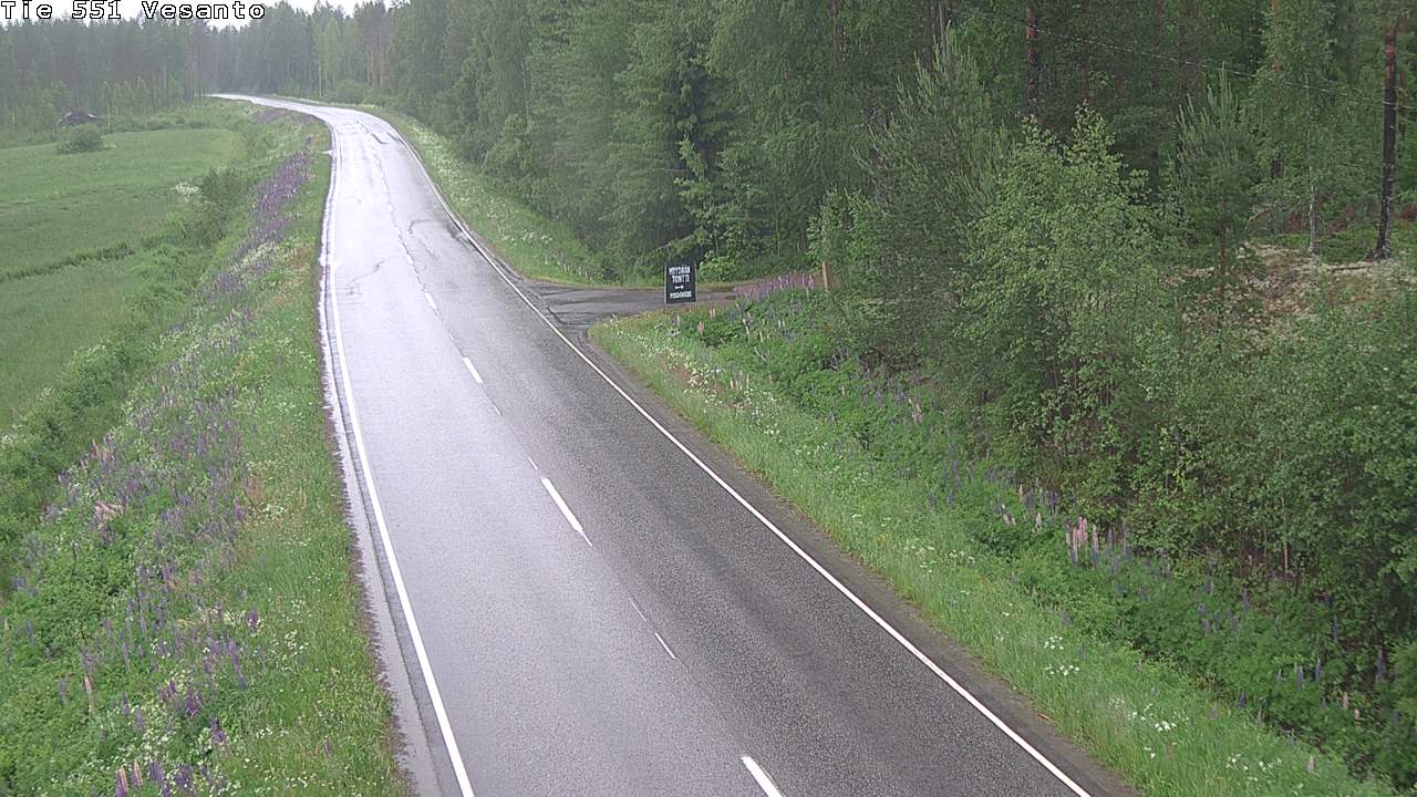 Weather Camera Image Väg 551 Vesanto Löttökorpi, Vesanto, Pohjois-Savo