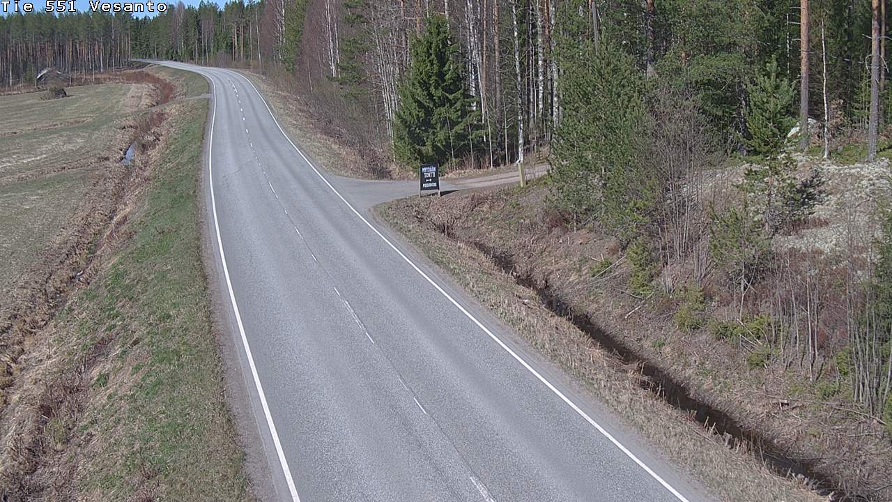 Weather Camera Image Väg 551 Vesanto Löttökorpi, Vesanto, Pohjois-Savo
