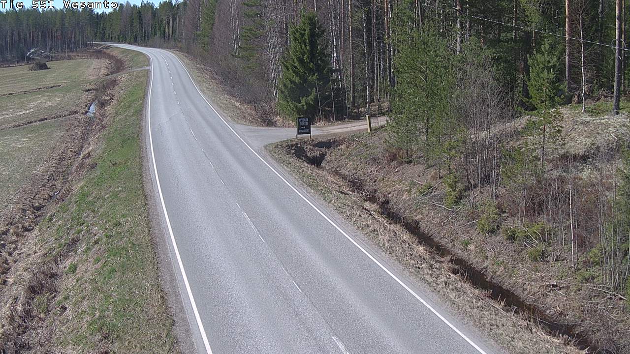 Weather Camera Image Väg 551 Vesanto Löttökorpi, Vesanto, Pohjois-Savo