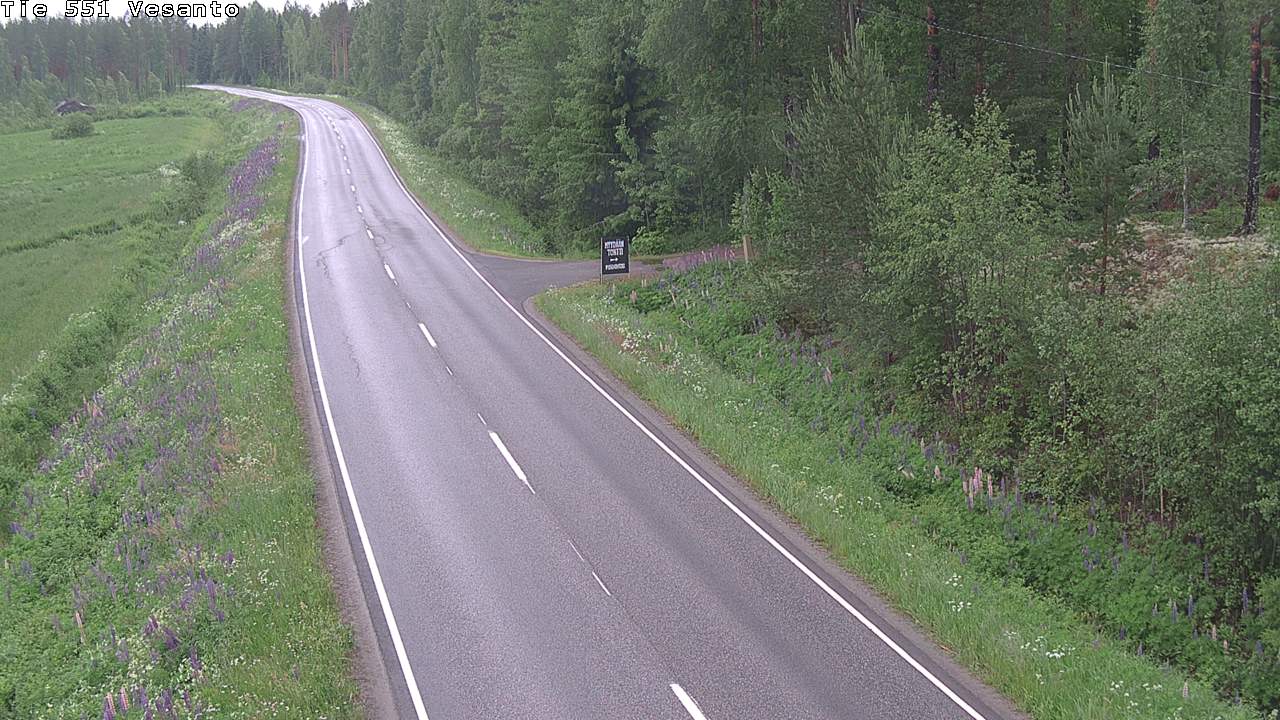 Weather Camera Image Väg 551 Vesanto Löttökorpi, Vesanto, Pohjois-Savo