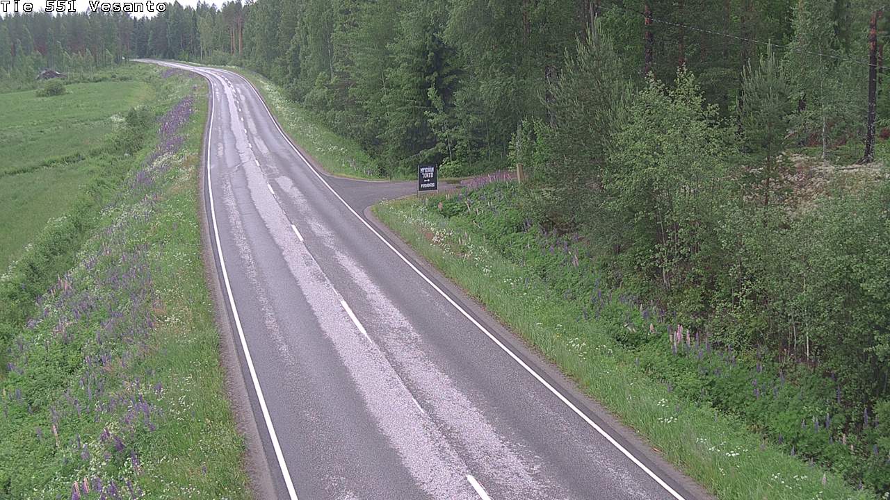 Weather Camera Image Väg 551 Vesanto Löttökorpi, Vesanto, Pohjois-Savo