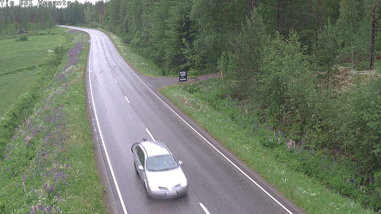 Weather Camera Image Väg 551 Vesanto Löttökorpi, Vesanto, Pohjois-Savo