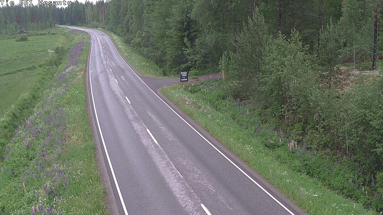 Weather Camera Image Väg 551 Vesanto Löttökorpi, Vesanto, Pohjois-Savo