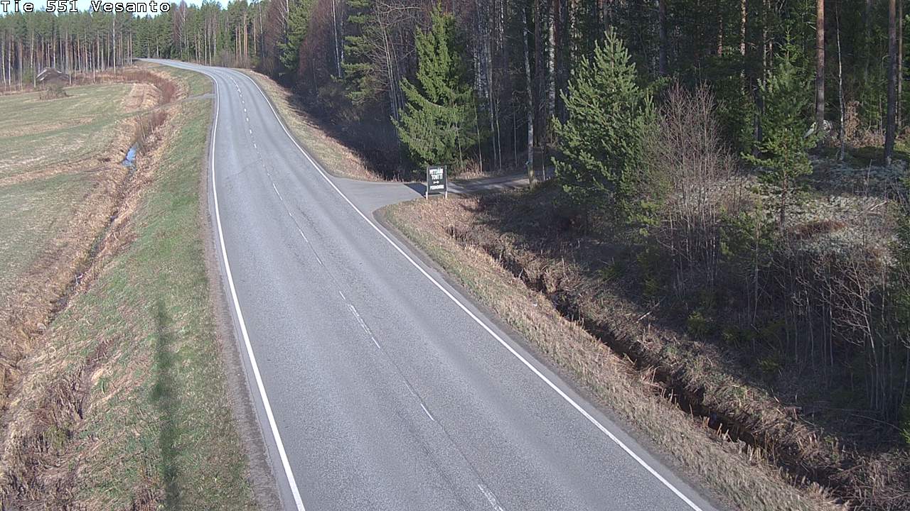 Weather Camera Image Väg 551 Vesanto Löttökorpi, Vesanto, Pohjois-Savo