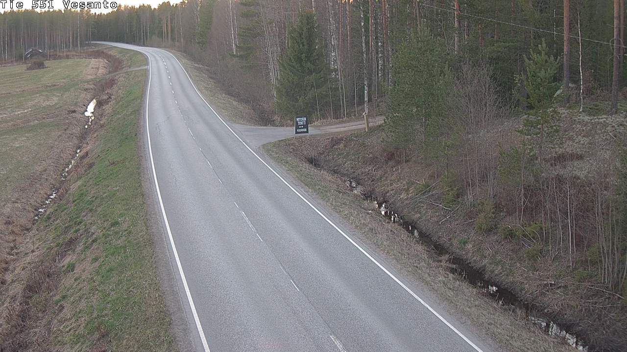 Weather Camera Image Väg 551 Vesanto Löttökorpi, Vesanto, Pohjois-Savo