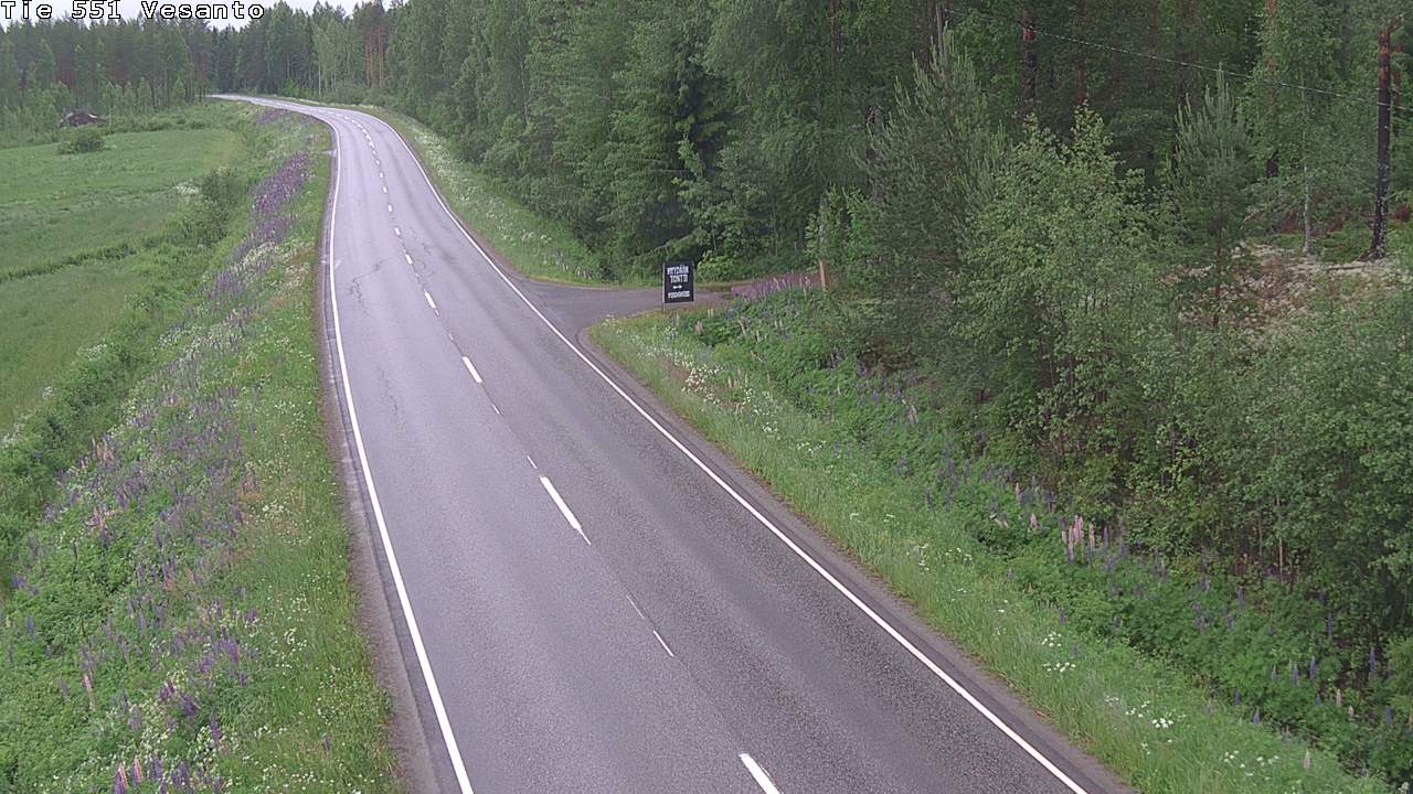 Weather Camera Image Väg 551 Vesanto Löttökorpi, Vesanto, Pohjois-Savo