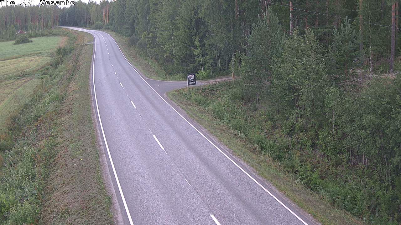 Weather Camera Image Road 551 Vesanto Löttökorpi, Vesanto, Pohjois-Savo