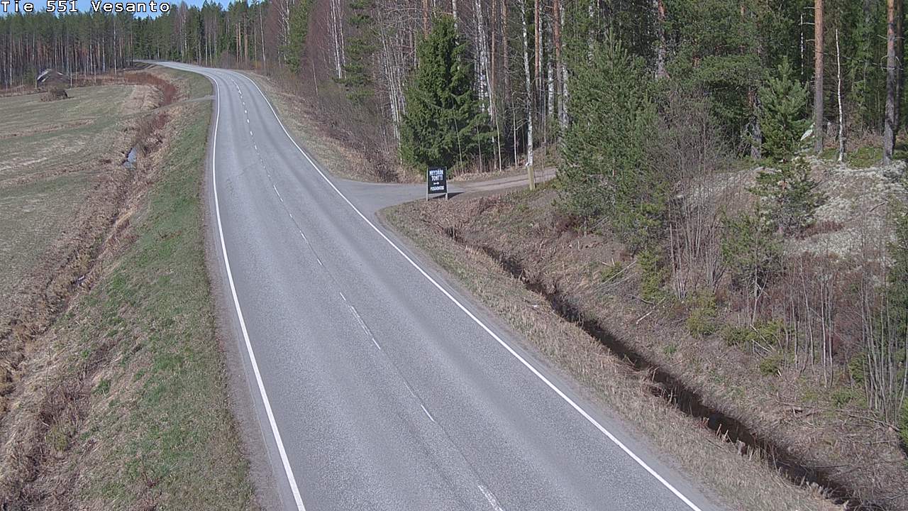Weather Camera Image Väg 551 Vesanto Löttökorpi, Vesanto, Pohjois-Savo
