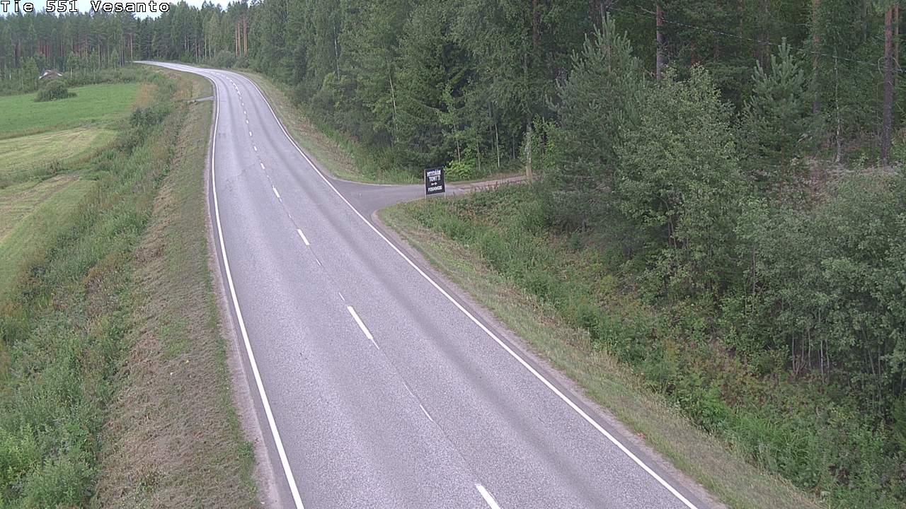 Weather Camera Image Väg 551 Vesanto Löttökorpi, Vesanto, Pohjois-Savo