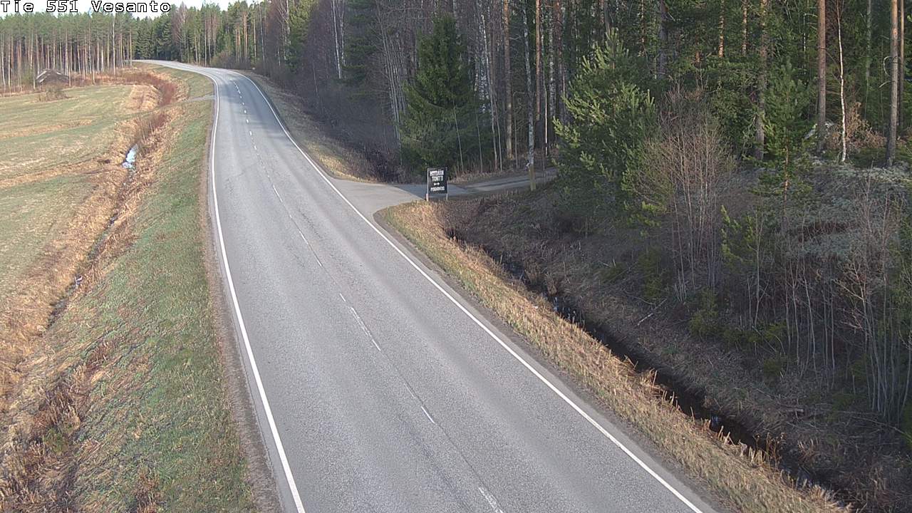 Weather Camera Image Väg 551 Vesanto Löttökorpi, Vesanto, Pohjois-Savo