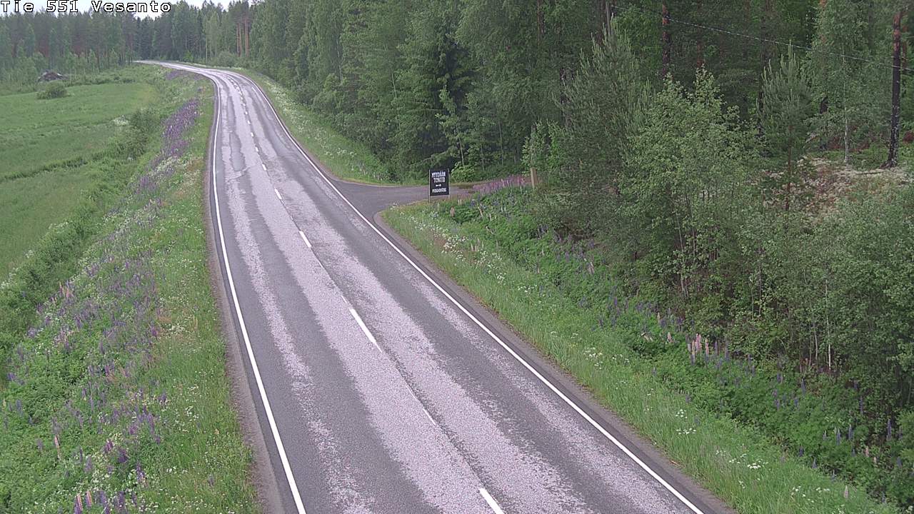 Weather Camera Image Väg 551 Vesanto Löttökorpi, Vesanto, Pohjois-Savo
