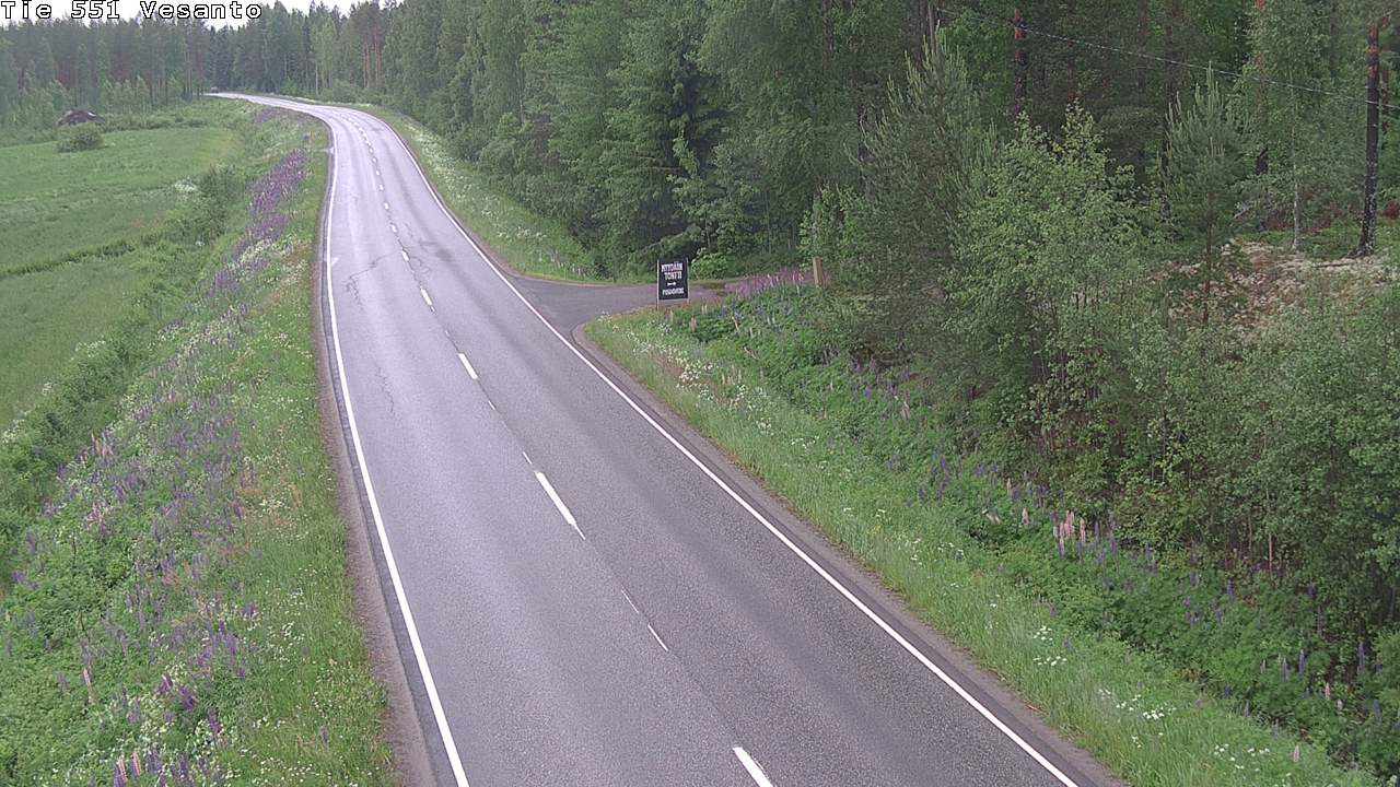 Weather Camera Image Väg 551 Vesanto Löttökorpi, Vesanto, Pohjois-Savo