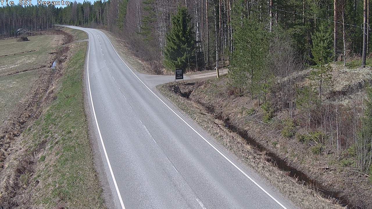 Weather Camera Image Väg 551 Vesanto Löttökorpi, Vesanto, Pohjois-Savo