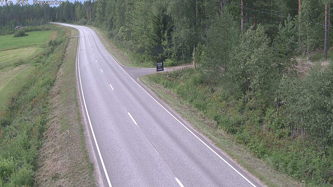 Weather Camera Image Väg 551 Vesanto Löttökorpi, Vesanto, Pohjois-Savo