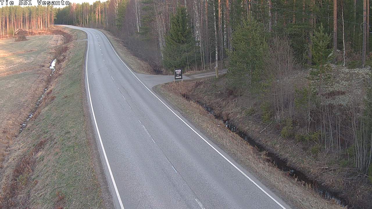 Weather Camera Image Väg 551 Vesanto Löttökorpi, Vesanto, Pohjois-Savo