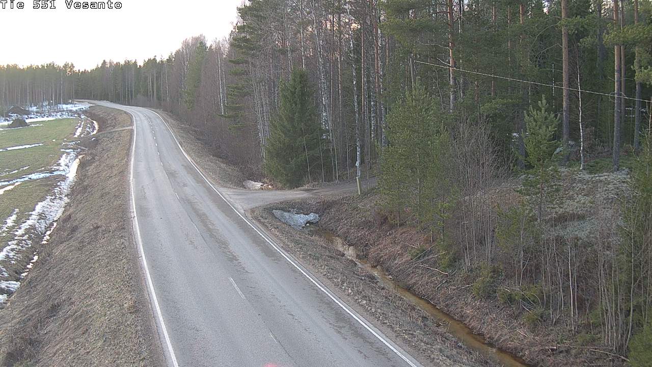 Weather Camera Image Road 551 Vesanto Löttökorpi, Vesanto, Pohjois-Savo