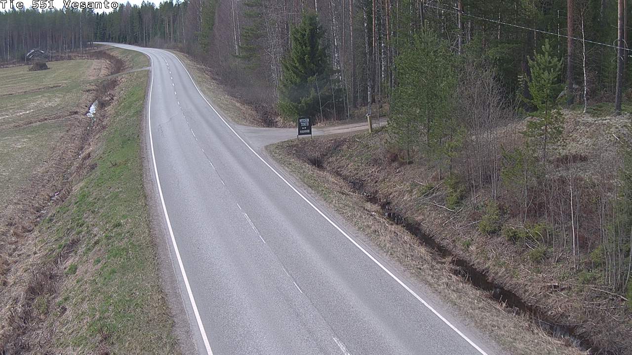 Weather Camera Image Väg 551 Vesanto Löttökorpi, Vesanto, Pohjois-Savo