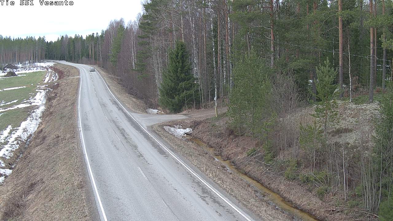 Weather Camera Image Väg 551 Vesanto Löttökorpi, Vesanto, Pohjois-Savo
