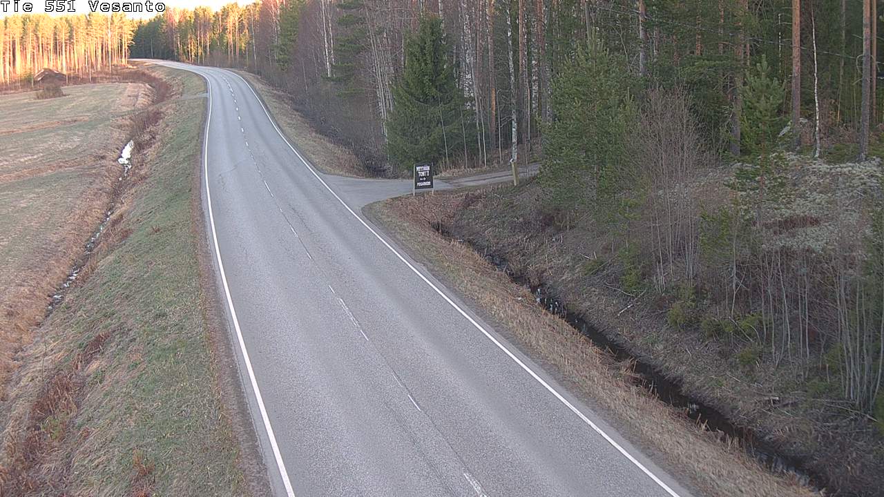 Weather Camera Image Väg 551 Vesanto Löttökorpi, Vesanto, Pohjois-Savo