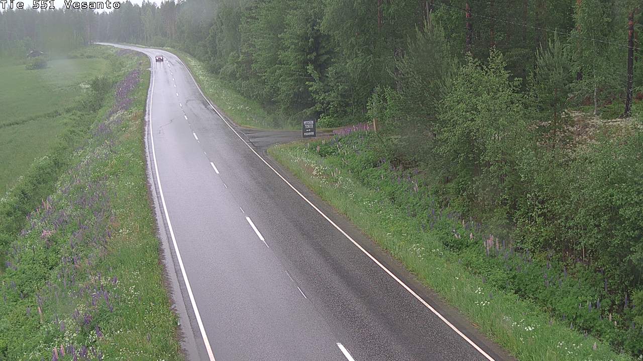 Weather Camera Image Väg 551 Vesanto Löttökorpi, Vesanto, Pohjois-Savo
