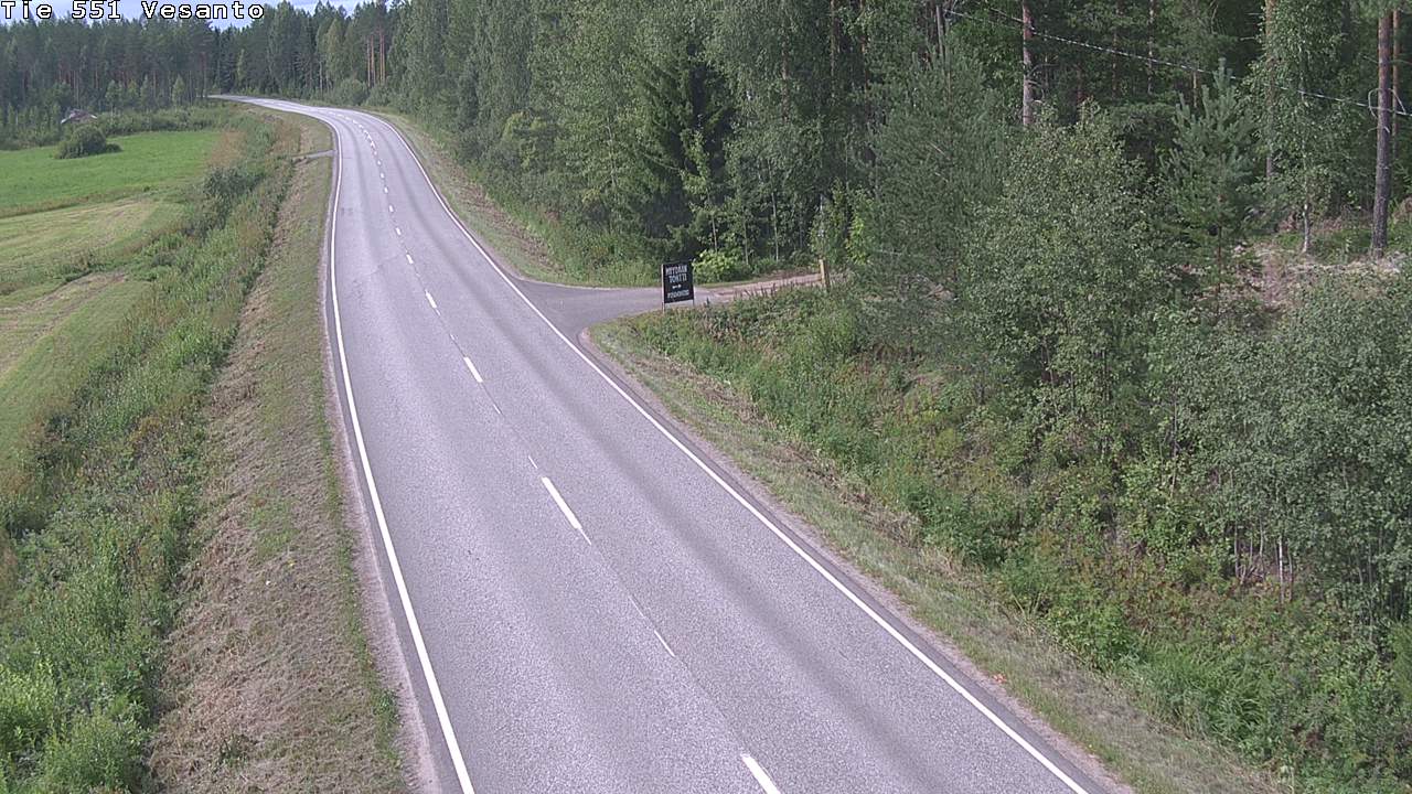 Weather Camera Image Väg 551 Vesanto Löttökorpi, Vesanto, Pohjois-Savo