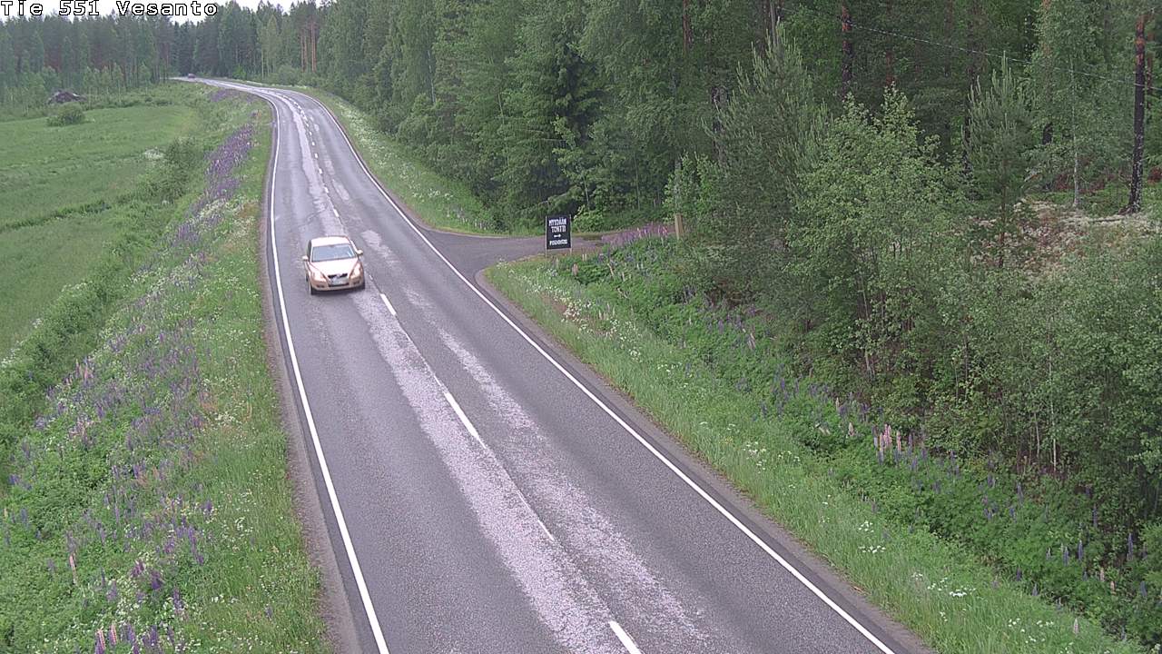 Weather Camera Image Väg 551 Vesanto Löttökorpi, Vesanto, Pohjois-Savo