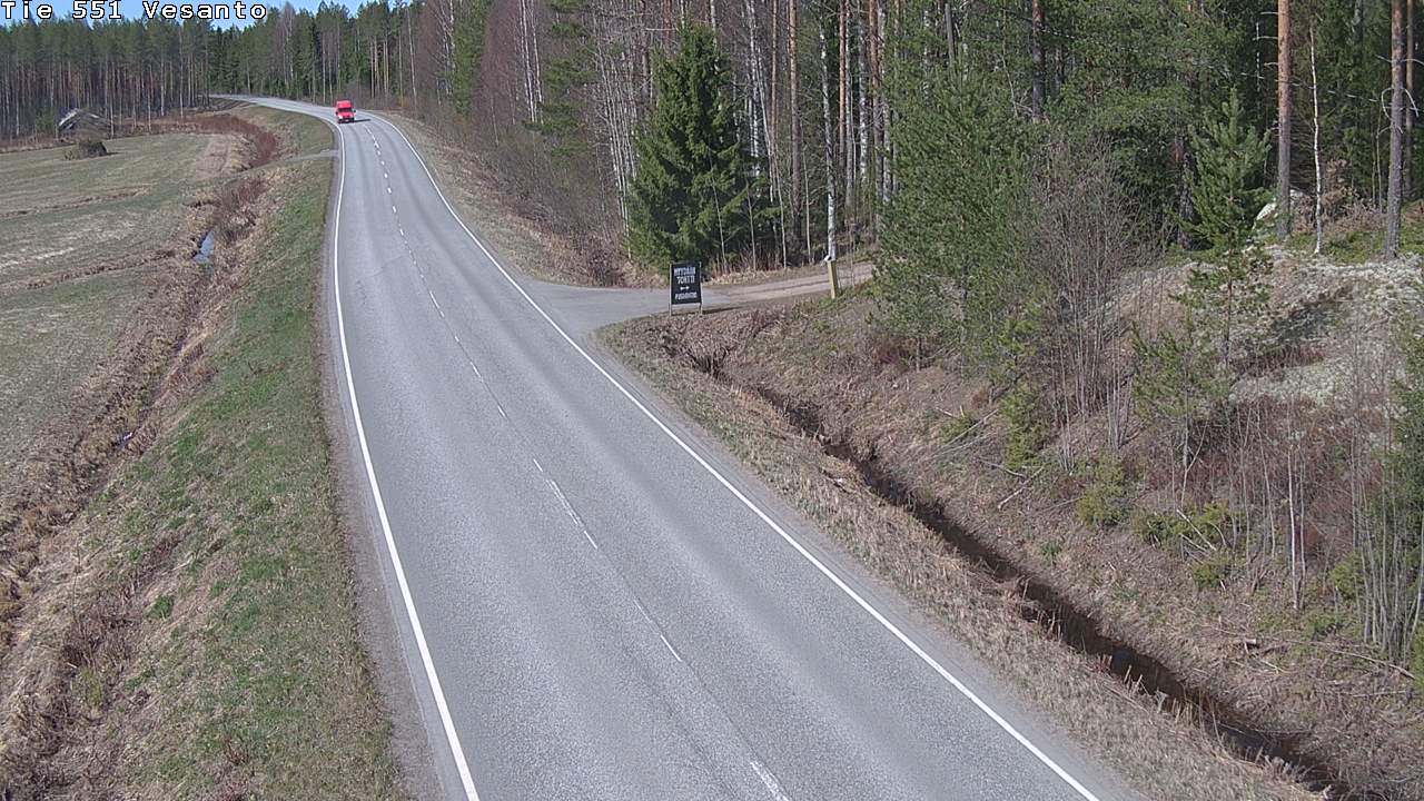 Weather Camera Image Väg 551 Vesanto Löttökorpi, Vesanto, Pohjois-Savo