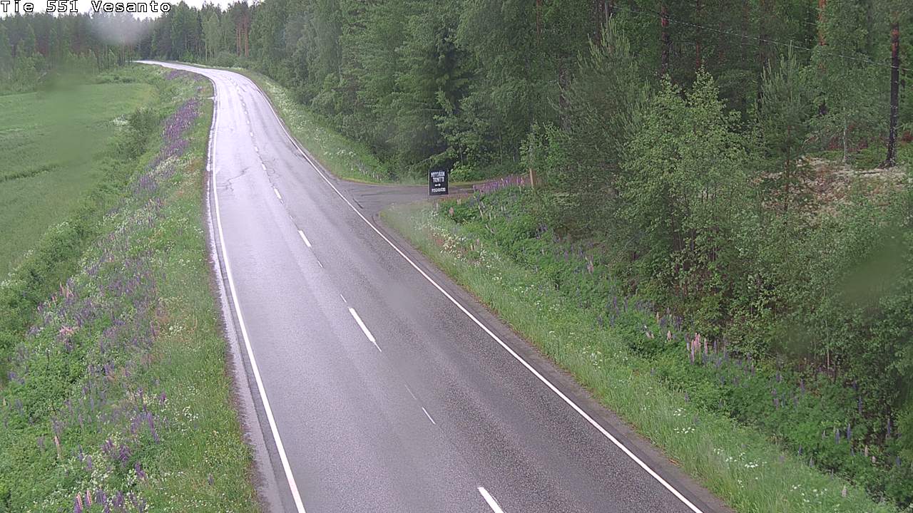 Weather Camera Image Väg 551 Vesanto Löttökorpi, Vesanto, Pohjois-Savo