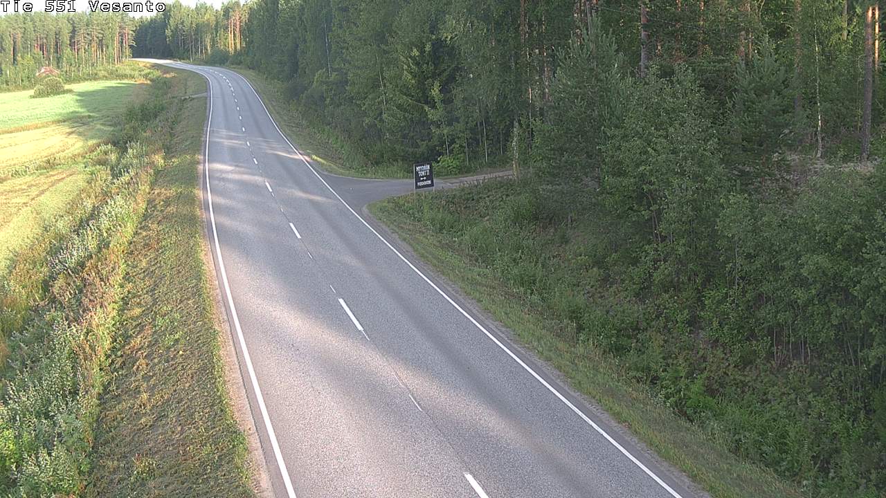 Weather Camera Image Väg 551 Vesanto Löttökorpi, Vesanto, Pohjois-Savo