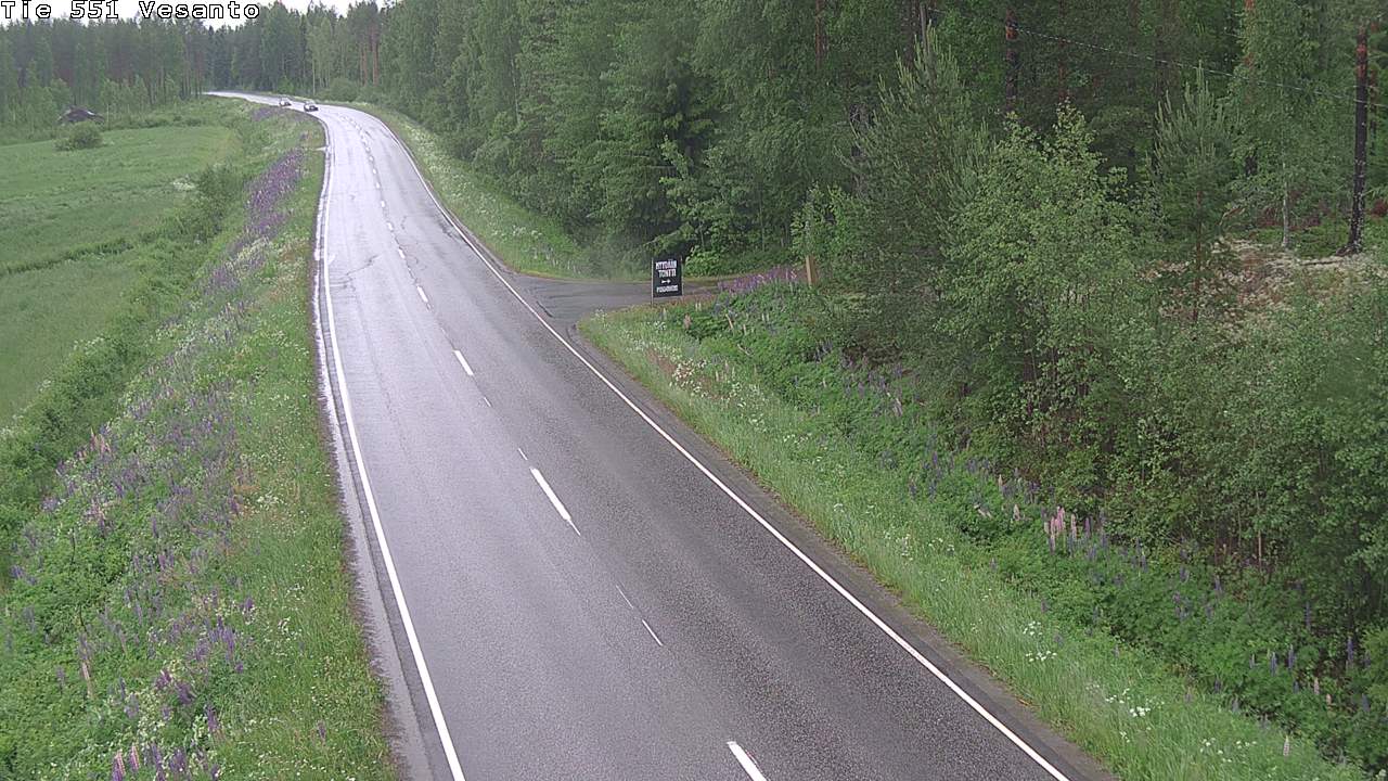 Weather Camera Image Väg 551 Vesanto Löttökorpi, Vesanto, Pohjois-Savo