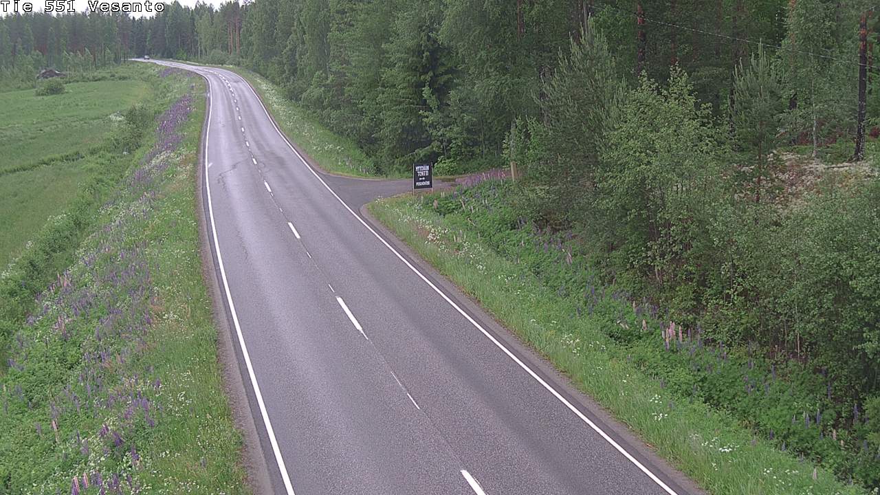 Weather Camera Image Väg 551 Vesanto Löttökorpi, Vesanto, Pohjois-Savo