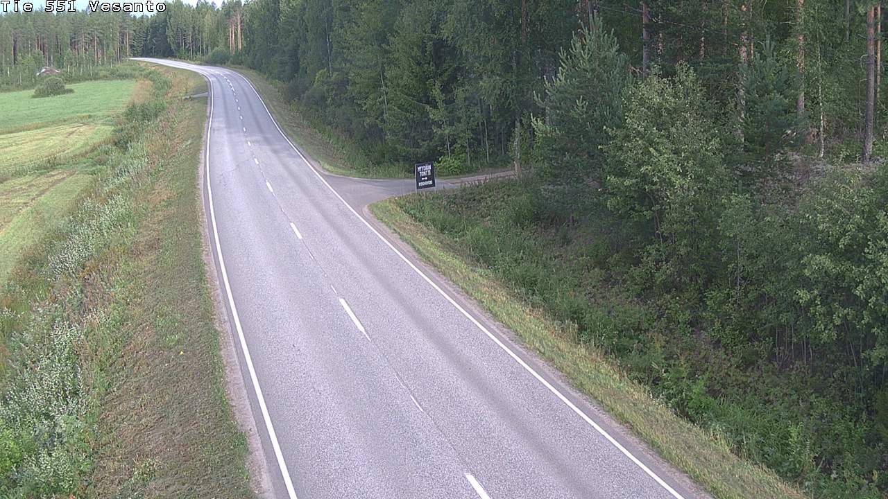 Weather Camera Image Väg 551 Vesanto Löttökorpi, Vesanto, Pohjois-Savo