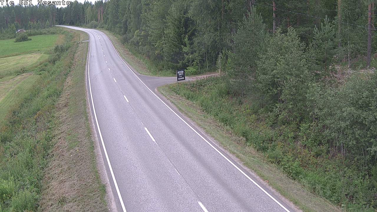 Weather Camera Image Väg 551 Vesanto Löttökorpi, Vesanto, Pohjois-Savo