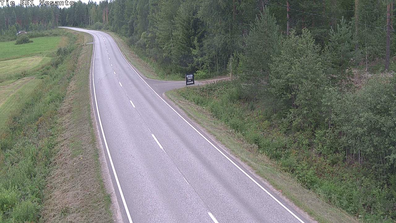 Weather Camera Image Väg 551 Vesanto Löttökorpi, Vesanto, Pohjois-Savo