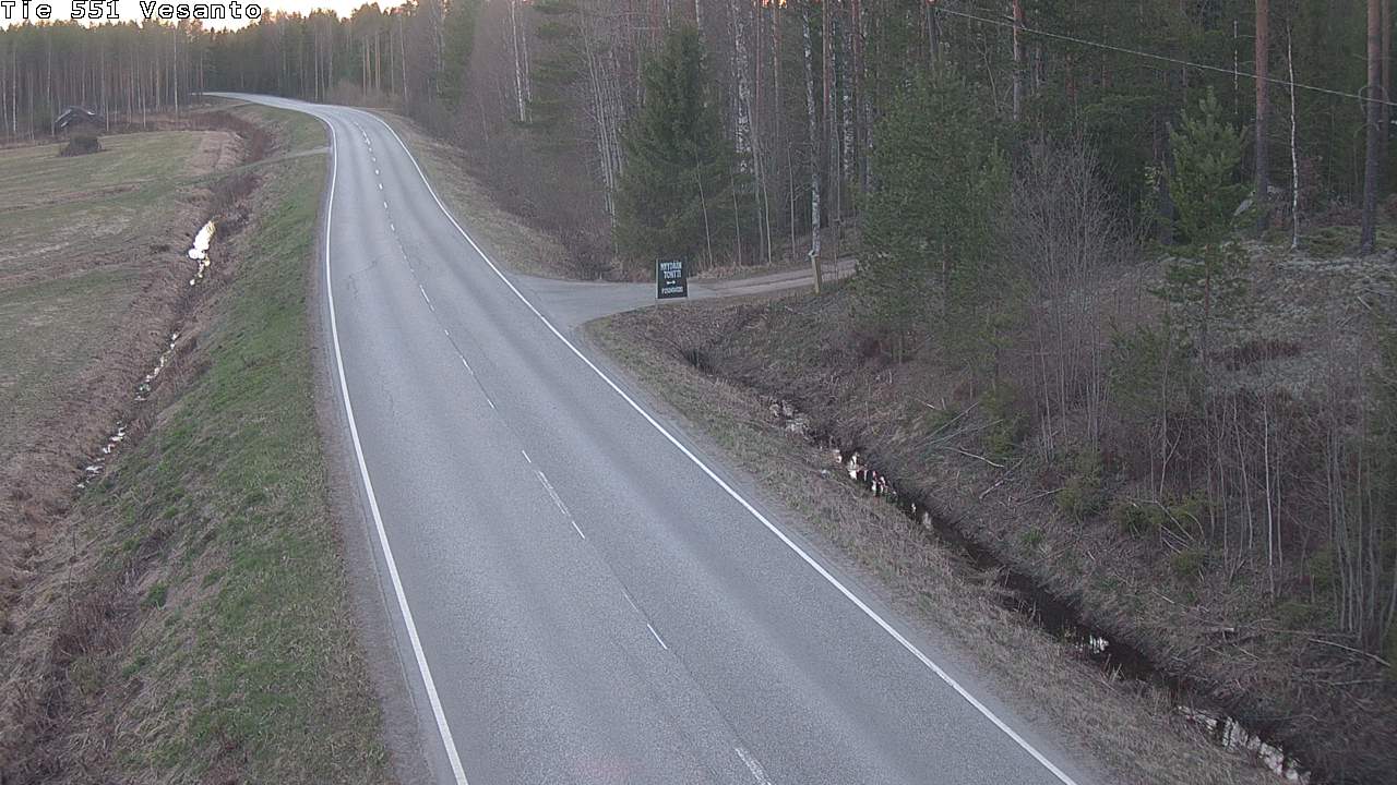 Weather Camera Image Väg 551 Vesanto Löttökorpi, Vesanto, Pohjois-Savo