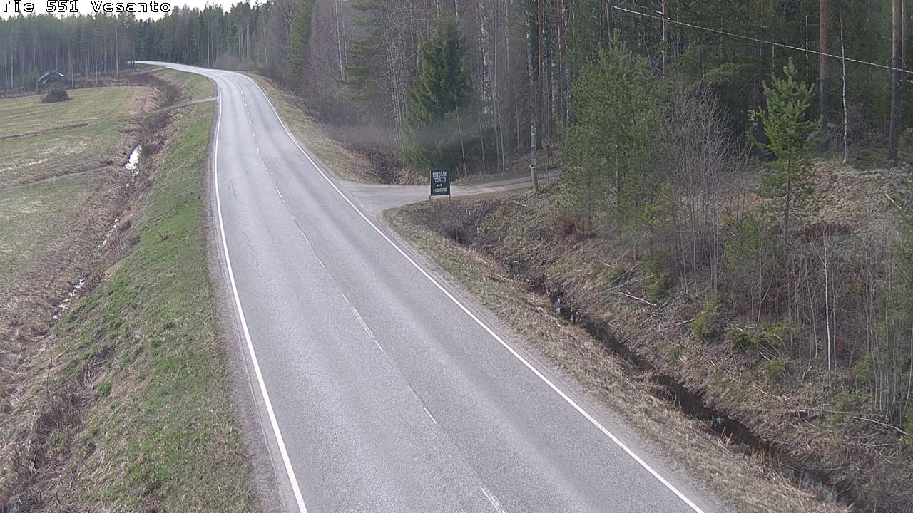 Weather Camera Image Väg 551 Vesanto Löttökorpi, Vesanto, Pohjois-Savo