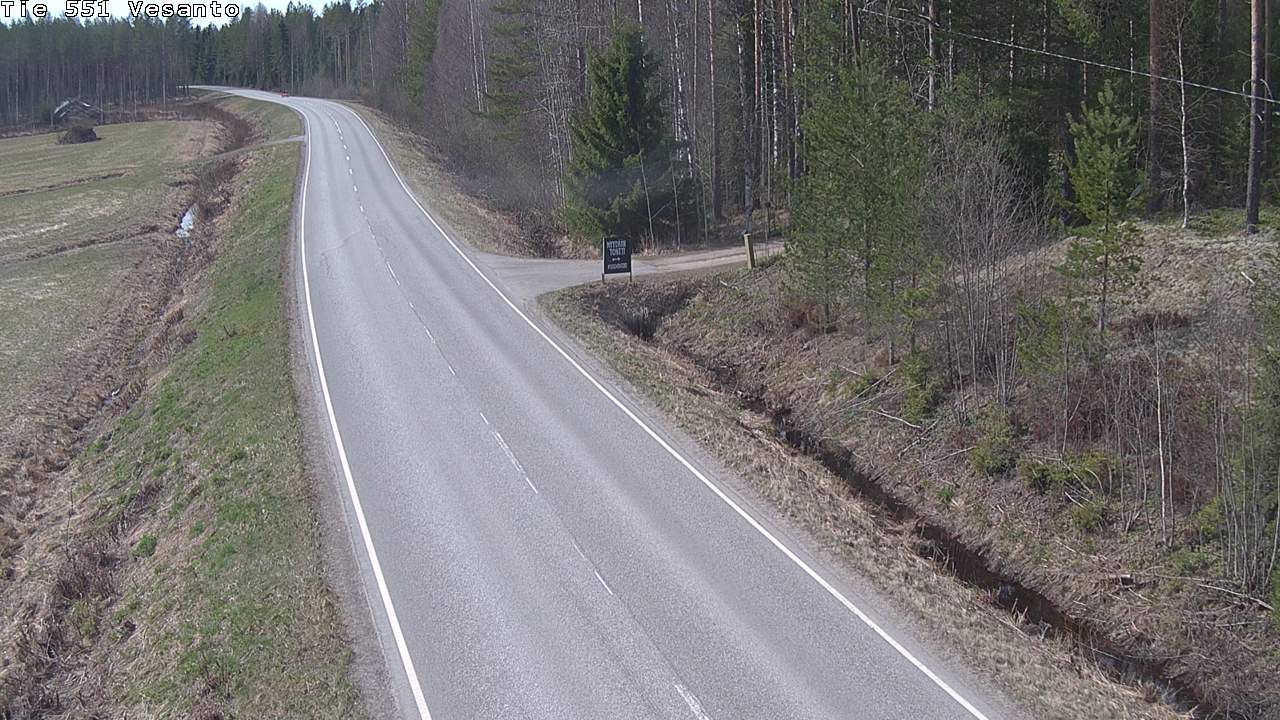 Weather Camera Image Väg 551 Vesanto Löttökorpi, Vesanto, Pohjois-Savo