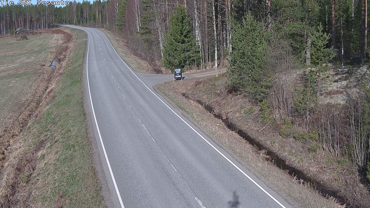 Weather Camera Image Väg 551 Vesanto Löttökorpi, Vesanto, Pohjois-Savo