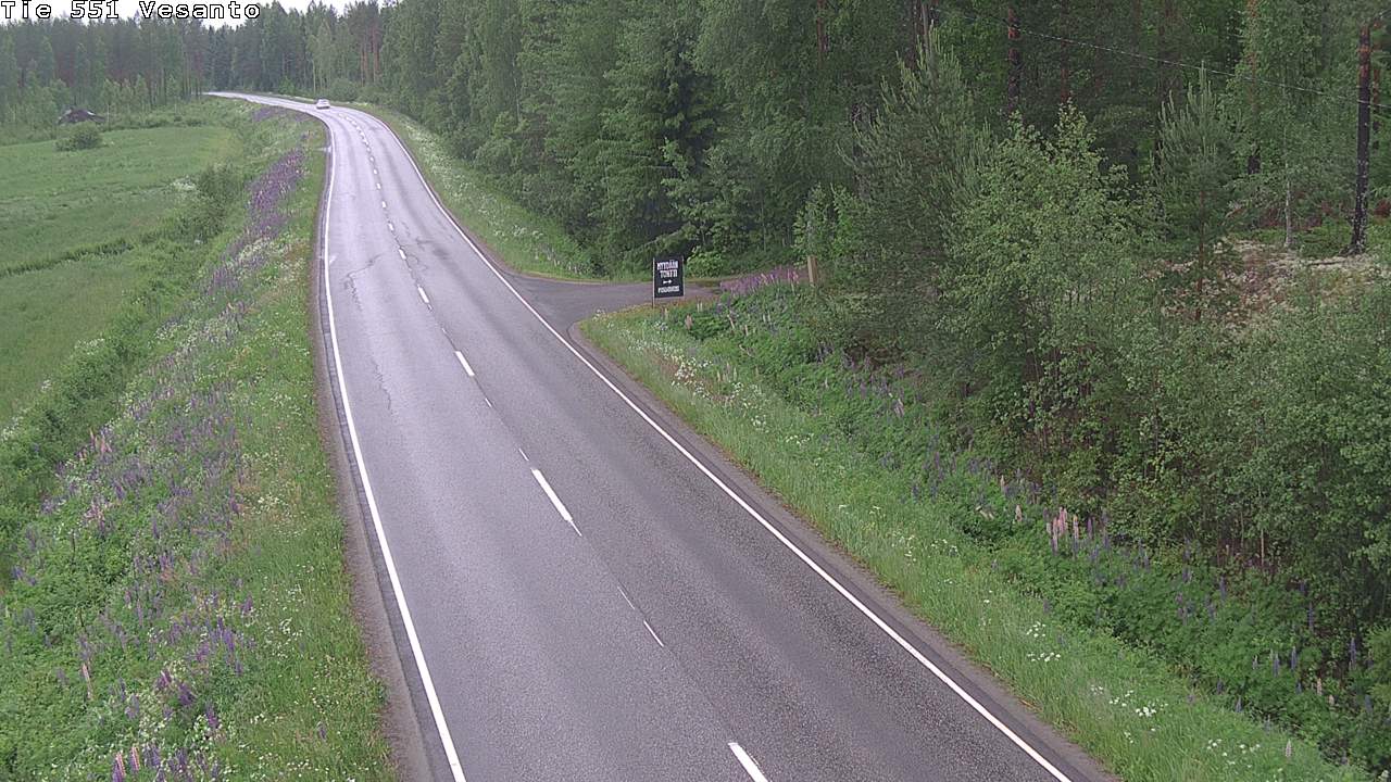 Weather Camera Image Väg 551 Vesanto Löttökorpi, Vesanto, Pohjois-Savo
