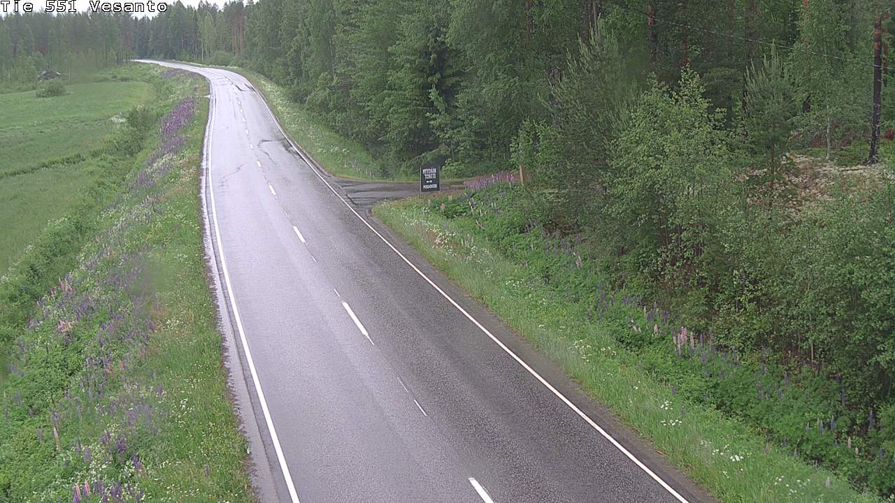 Weather Camera Image Väg 551 Vesanto Löttökorpi, Vesanto, Pohjois-Savo
