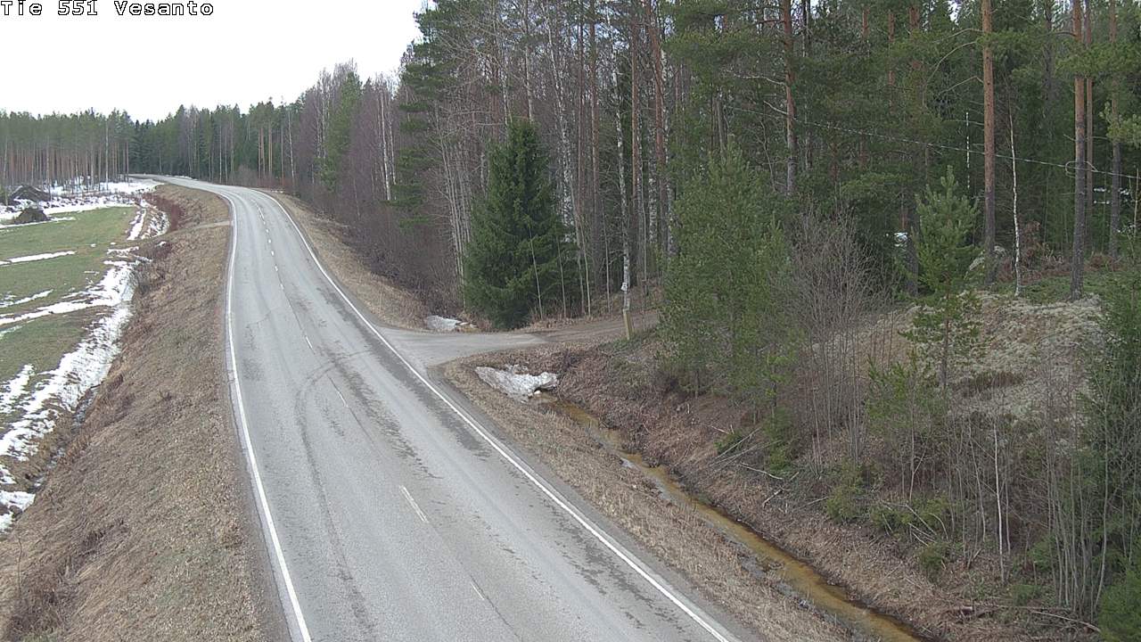 Weather Camera Image Väg 551 Vesanto Löttökorpi, Vesanto, Pohjois-Savo