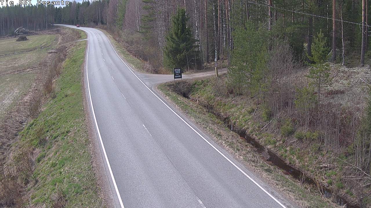 Weather Camera Image Väg 551 Vesanto Löttökorpi, Vesanto, Pohjois-Savo