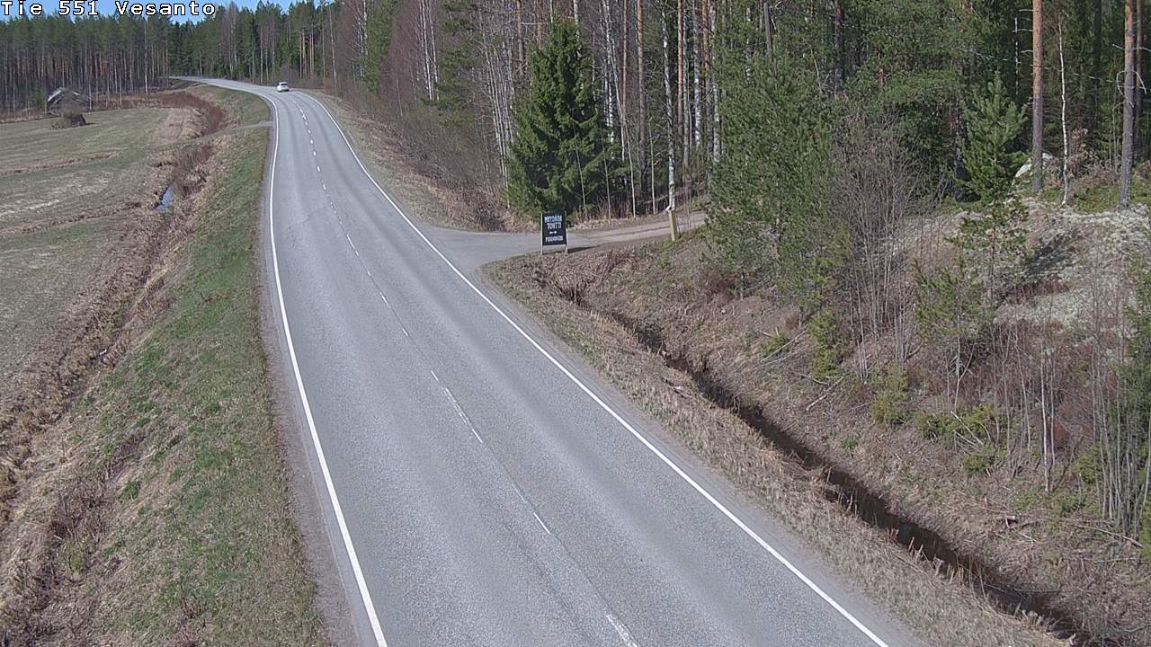 Weather Camera Image Väg 551 Vesanto Löttökorpi, Vesanto, Pohjois-Savo