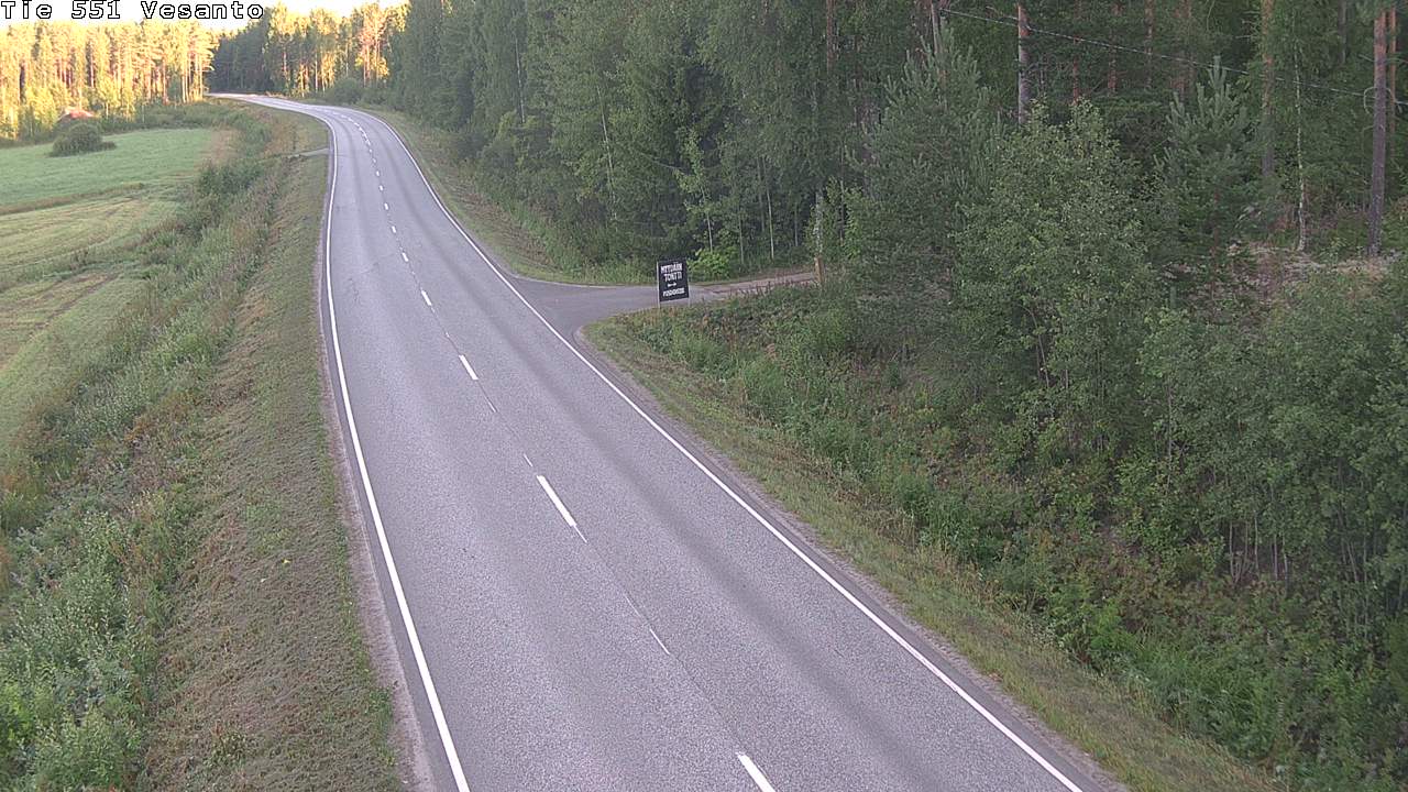 Weather Camera Image Väg 551 Vesanto Löttökorpi, Vesanto, Pohjois-Savo