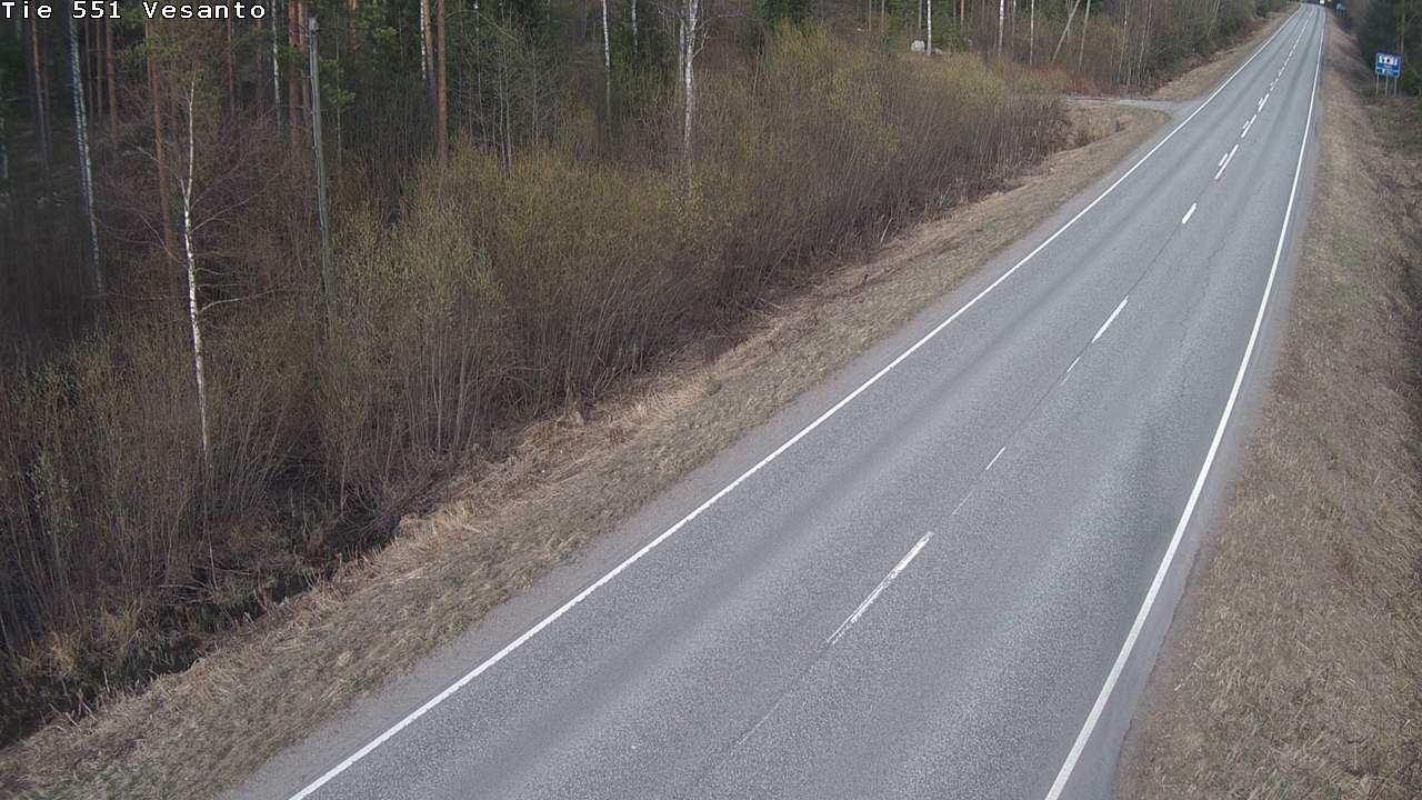 Weather Camera Image Väg 551 Vesanto Löttökorpi, Vesanto, Pohjois-Savo