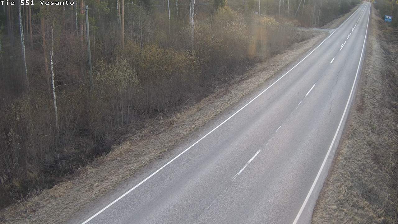 Weather Camera Image Väg 551 Vesanto Löttökorpi, Vesanto, Pohjois-Savo