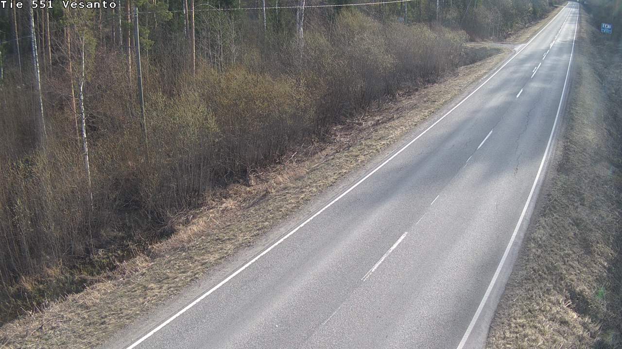 Weather Camera Image Väg 551 Vesanto Löttökorpi, Vesanto, Pohjois-Savo