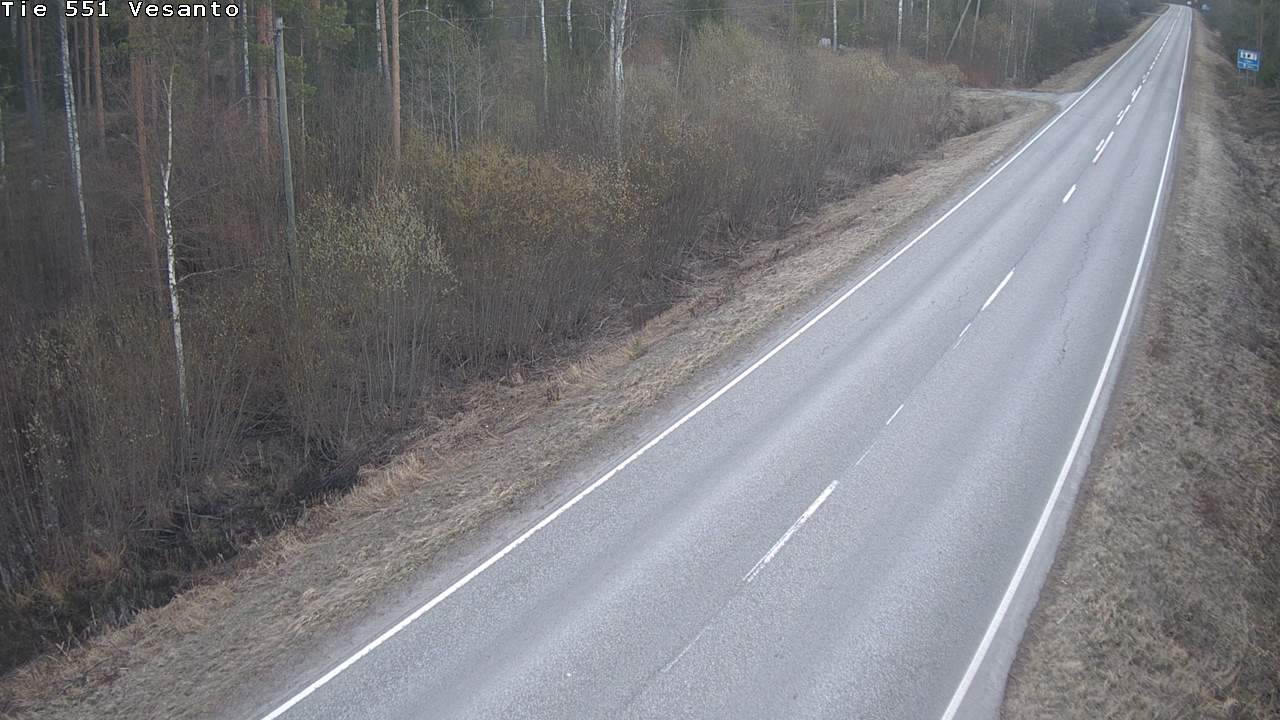 Weather Camera Image Väg 551 Vesanto Löttökorpi, Vesanto, Pohjois-Savo